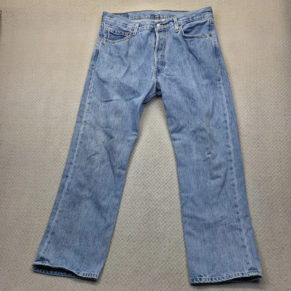 Vintage‎ Levi's 501 XX Jeans Men's W36 L30 Light Wash Button Fly Straight Leg